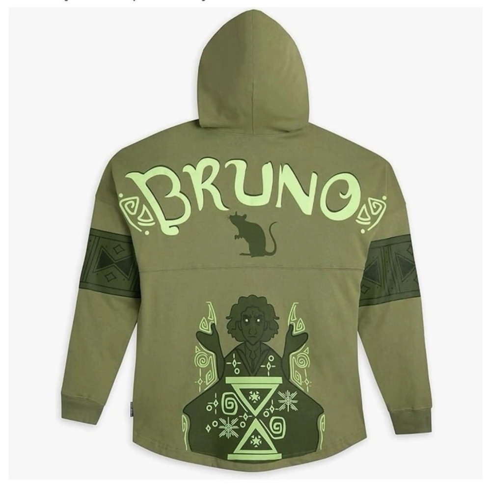NWT Disney Spirit Jersey Bruno glow in the dark Hoodie size Medium